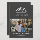 我々の冒険の始まりは日付写真を保存 招待状 (正面/裏面)