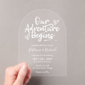 我々の冒険はシック素朴に始ま結婚る アクリル招待状 (インサイチュ (ポータブル))