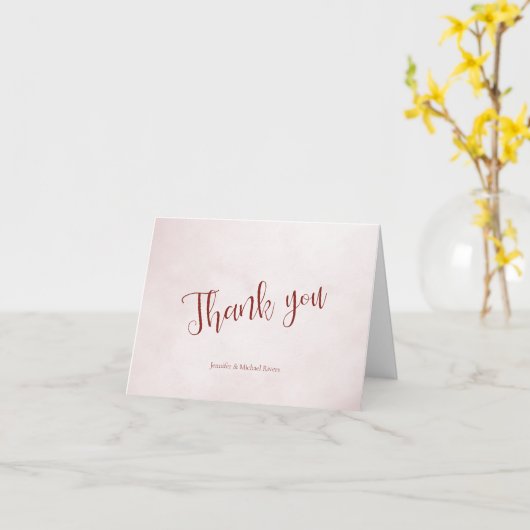 我々の冒険はマルーンの書道感謝していを始める カード (黄色い花)