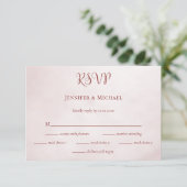 我々の冒険はマルーンの書道結婚の 出欠カード (スタンド正面)