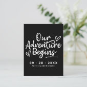 我々の冒険は写真ではない日付を保存し始める ポストカード (スタンド正面)