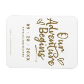 我々の冒険は写真ではない日付を保存し始める マグネット (横)