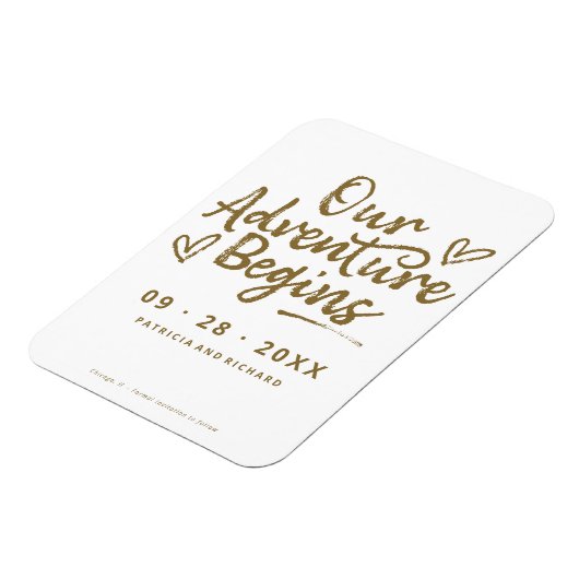 我々の冒険は写真ではない日付を保存し始める マグネット (左側)