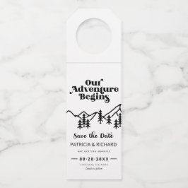 我々の冒険は屋外の結婚式を始める日付を保存 ボトルネックタグ