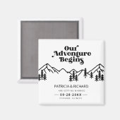 我々の冒険は屋外の結婚式を始める日付を保存 マグネット (正面/裏面)