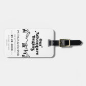 我々の冒険は屋外の結婚式を始める日付を保存 ラゲッジタグ (正面横)