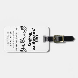 我々の冒険は屋外の結婚式を始める日付を保存 ラゲッジタグ