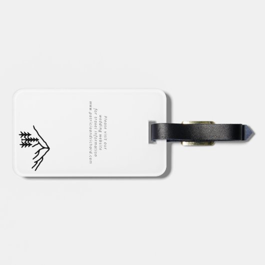 我々の冒険は屋外の結婚式を始める日付を保存 ラゲッジタグ (裏面横)