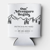 我々の冒険は屋外の結婚式を始める日付を保存 缶クーラー (正面)