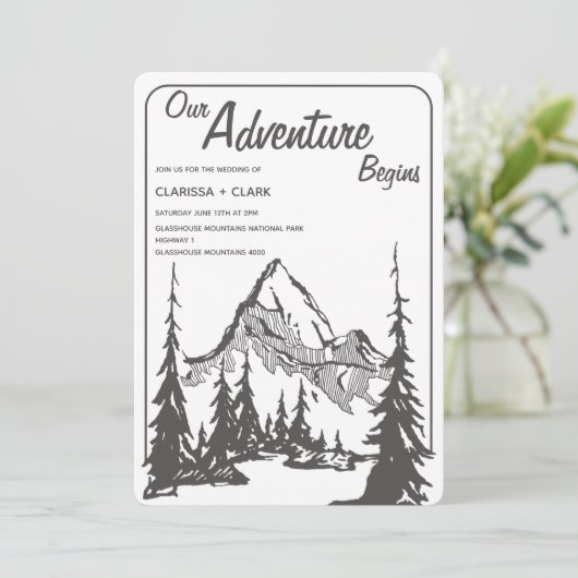 我々の冒険は山のミニマリスト結婚から 招待状 (スタンド正面)