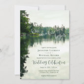 我々の冒険は田舎臭い湖畔結婚の 招待状 (正面)