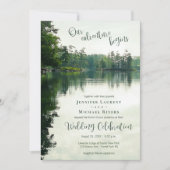 我々の冒険は田舎臭い湖畔結婚の 招待状 (正面)