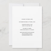 我々の冒険は霧の多い山の松ミニマル 招待状 (裏面)