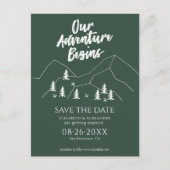 我々の冒険は、日付を保存してフォレストの結婚式を開始 ポストカード (正面)