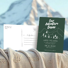 我々の冒険は、日付を保存してフォレストの結婚式を開始 ポストカード