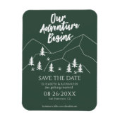 我々の冒険は、日付を保存してフォレストの結婚式を開始 マグネット (縦)
