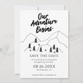 我々の冒険は、日付を保存してフォレストの結婚式を開始 招待状 (正面)