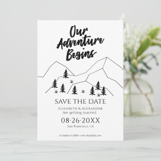 我々の冒険は、日付を保存してフォレストの結婚式を開始 招待状 (スタンド正面)