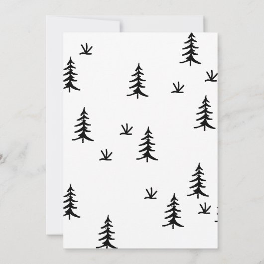 我々の冒険は、日付を保存してフォレストの結婚式を開始 招待状 (裏面)