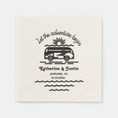 我々の冒険を素朴な冒険から始結婚める スタンダードカクテルナプキン (正面)