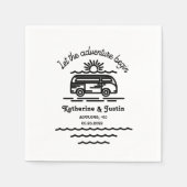 我々の冒険を素朴な冒険から始結婚める スタンダードカクテルナプキン (正面)