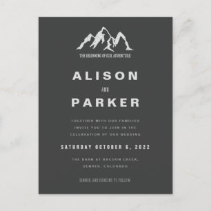 我々の冒険結婚式招待状  ポストカード