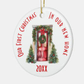 我々の初めてのクリスマスが新しい家に セラミックオーナメント (左)