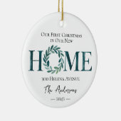 我々の初めてのクリスマスが新しい家に セラミックオーナメント (右)