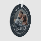 我々の初めてのクリスマスであるミスター・アンド・ミセス・ニューエレガントリュー オーナメント (正面)