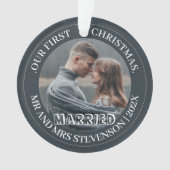 我々の初めてのクリスマスであるミスター・アンド・ミセス・ニューエレガントリュー オーナメント (正面)