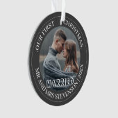 我々の初めてのクリスマスであるミスター・アンド・ミセス・ニューエレガントリュー オーナメント (正面)