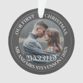 我々の初めてのクリスマスであるミスター・アンド・ミセス・ニューエレガントリュー オーナメント (正面)