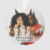 我々の初めてのクリスマスであるミスター・アンド・ミセス・ニューエレガントリュー オーナメント (正面)