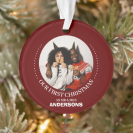 我々の初めてのクリスマスであるミスター・アンド・ミセス・ニューエレガントリュー オーナメント