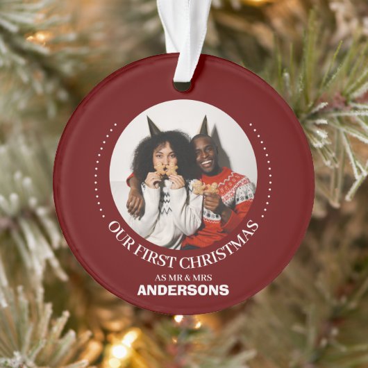 我々の初めてのクリスマスであるミスター・アンド・ミセス・ニューエレガントリュー オーナメント (ツリー)