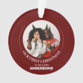 我々の初めてのクリスマスであるミスター・アンド・ミセス・ニューエレガントリュー オーナメント (正面)