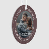 我々の初めてのクリスマスであるミスター・アンド・ミセス・ニューエレガントリュー オーナメント (正面)