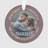 我々の初めてのクリスマスであるミスター・アンド・ミセス・ニューエレガントリュー オーナメント (正面)