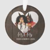 我々の初めてのクリスマスであるミスター・アンド・ミセス・ニューエレガントリュー オーナメント (正面)