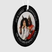 我々の初めてのクリスマスであるミスター・アンド・ミセス・ニューエレガントリュー オーナメント (正面)