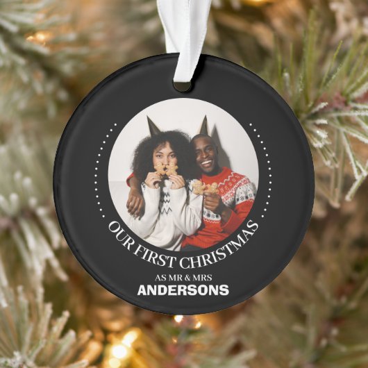 我々の初めてのクリスマスであるミスター・アンド・ミセス・ニューエレガントリュー オーナメント (ツリー)