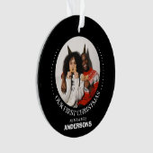 我々の初めてのクリスマスであるミスター・アンド・ミセス・ニューエレガントリュー オーナメント (正面)