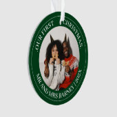 我々の初めてのクリスマスであるミスター・アンド・ミセス・ニューエレガントリュー オーナメント (正面)