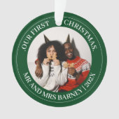 我々の初めてのクリスマスであるミスター・アンド・ミセス・ニューエレガントリュー オーナメント (正面)