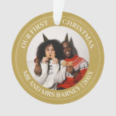 我々の初めてのクリスマスであるミスター・アンド・ミセス・ニューエレガントリュー オーナメント (正面)