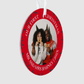 我々の初めてのクリスマスであるミスター・アンド・ミセス・ニューエレガントリュー オーナメント (正面)