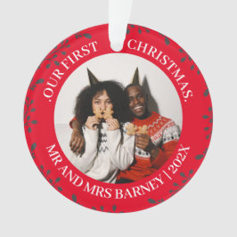 我々の初めてのクリスマスであるミスター・アンド・ミセス・ニューエレガントリュー オーナメント