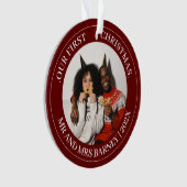 我々の初めてのクリスマスであるミスター・アンド・ミセス・ニューエレガントリュー オーナメント (正面)