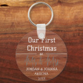 我々の初めてのクリスマスであるミスター・アンド・ミセス・ニュー・ライディング・ウッド キーホルダー (正面)