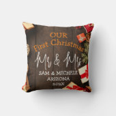 我々の初めてのクリスマスであるミスター・アンド・ミセス・ニュー・ライディング・ウッド クッション (正面)